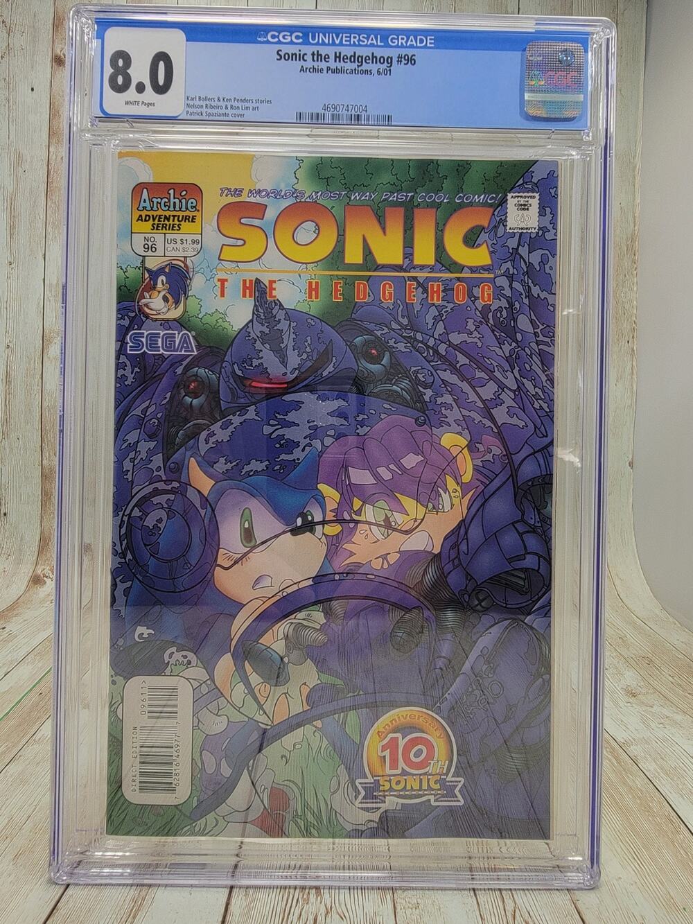 Sonic The Hedgehog #96 Archie Comics Publications, Inc. June 2001 CGC 8.0